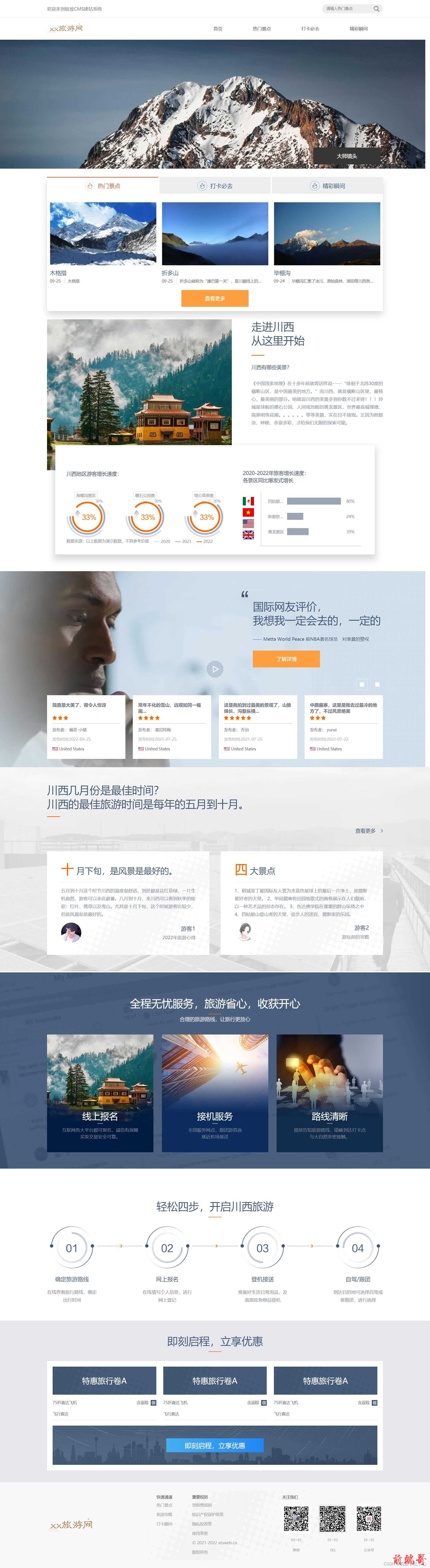 云曦模板_HTML川西旅游网——首页