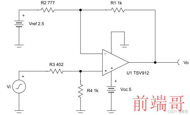 采用反相正基准电压电路的同相运算放大器