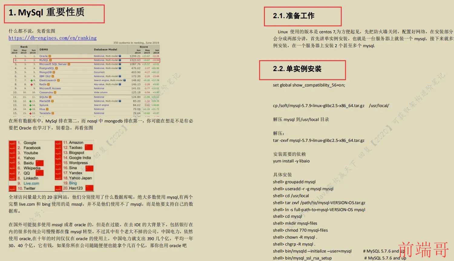 全网火爆MySql 开源笔记，图文并茂易上手，阿里P8都说好