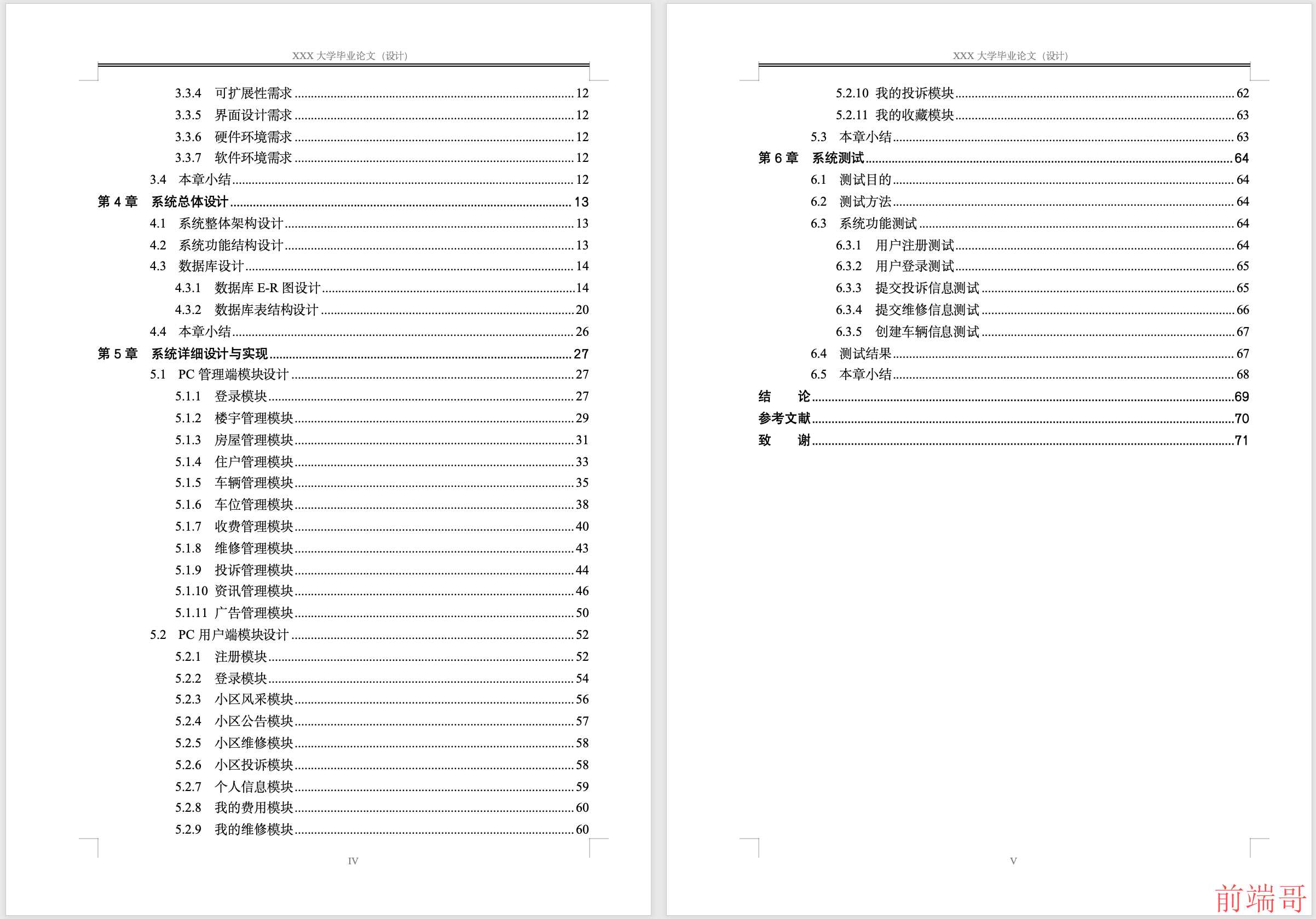 毕业论文目录截图2